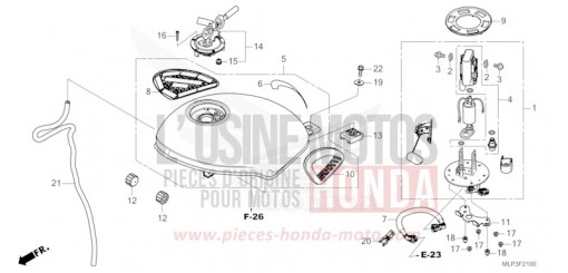 FUEL TANK/FUEL PUMP (CL500AP/R) CL500AP de 2023